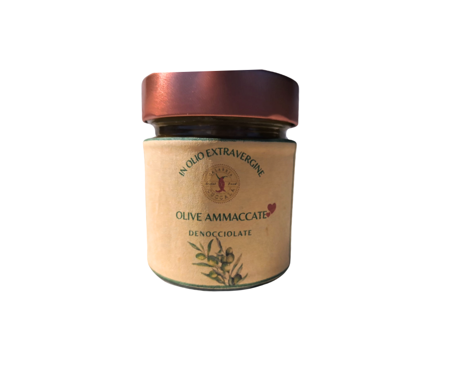 Olive ammaccate denocciolate calabresi in olio extravergine oliva gr 300